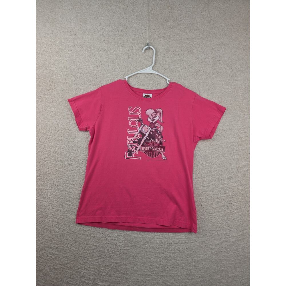Harley-Davidson Pink Lola Bunny Fabulous Graphic T-Shirt Size Large